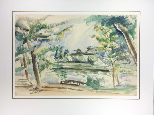 Rivers Original Art - Devèze, FR, Signed, French, c. 1950
