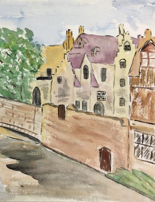 Rivers Original Art - On the River, French, c. 1950