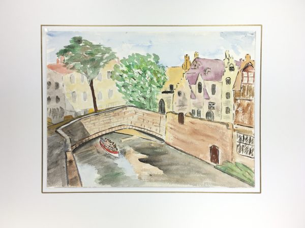 Rivers Original Art - On the River, French, c. 1950