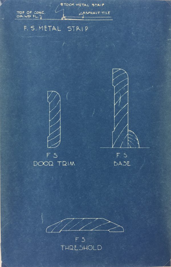 Technical Drawing Original Art - Living Quarters, USACE, 1950