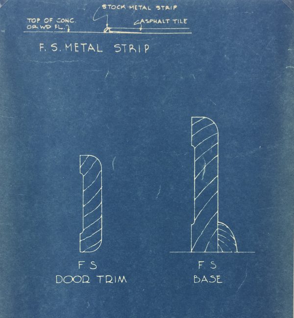 Technical Drawing Original Art - Living Quarters, USACE, 1950