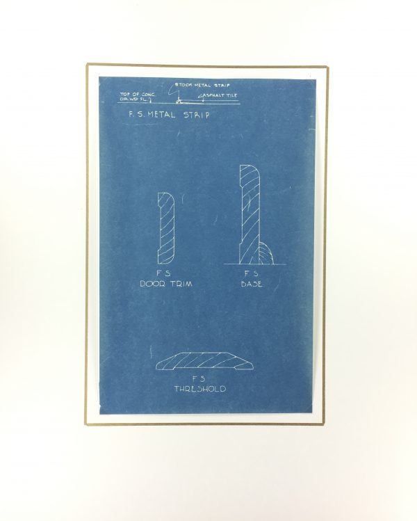 Technical Drawing Original Art - Living Quarters, USACE, 1950