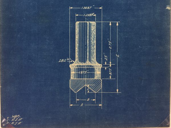 Technical Drawing Original Art - Blueprint, New York Central Rail, 1924