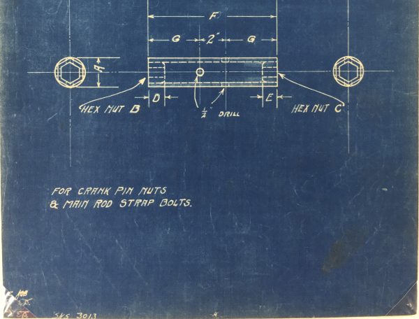 Technical Drawing Original Art - Blueprint, New York Central Rail, 1924
