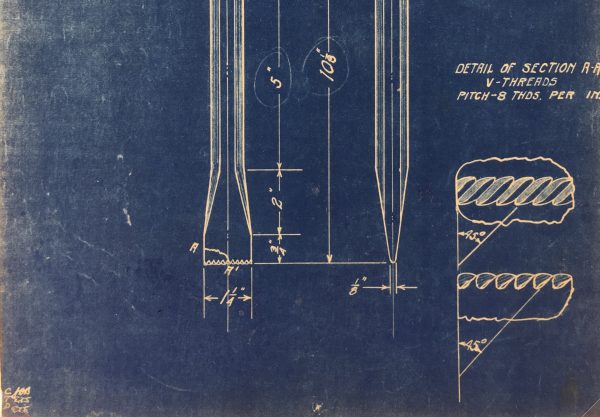 Technical Drawing Original Art - Blueprint, New York Central Rail, 1924