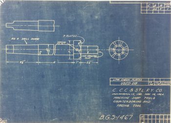 Technical Drawing Original Art - Blueprint, New York Central Rail, 1924