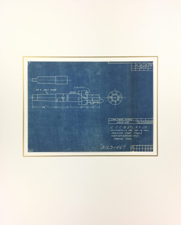 Technical Drawing Original Art - Blueprint, New York Central Rail, 1924