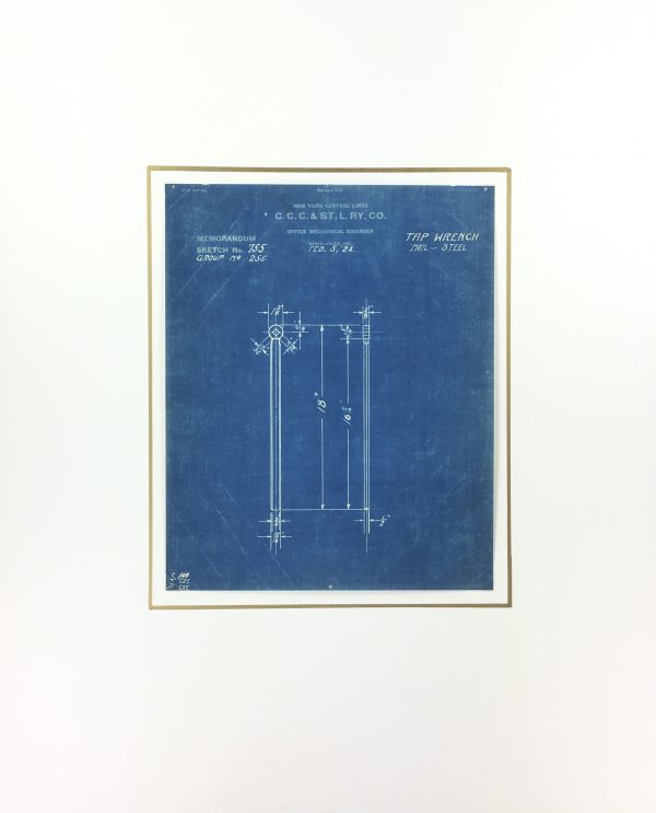 Technical Drawing Original Art - Blueprint, New York Central Rail, 1924