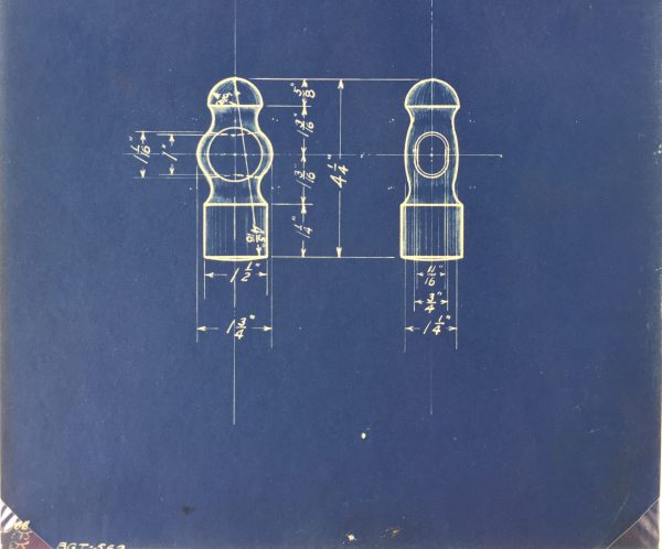 Technical Drawing Original Art - Blueprint, New York Central Rail, 1924