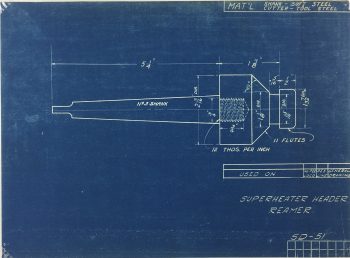 Technical Drawing Original Art - Blueprint, New York Central Rail, 1924