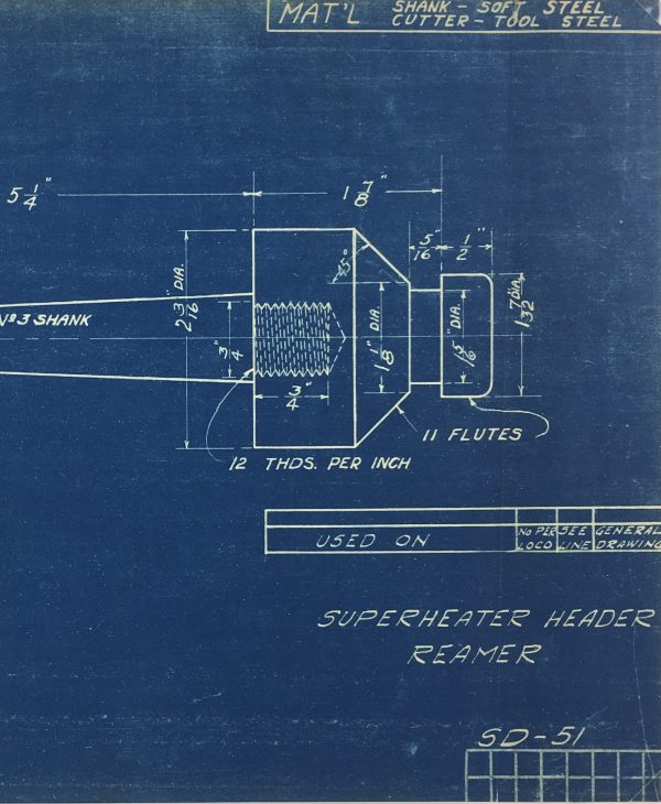 Technical Drawing Original Art - Blueprint, New York Central Rail, 1924