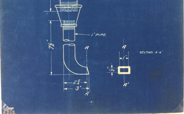 Technical Drawing Original Art - Blueprint, New York Central Rail, 1924