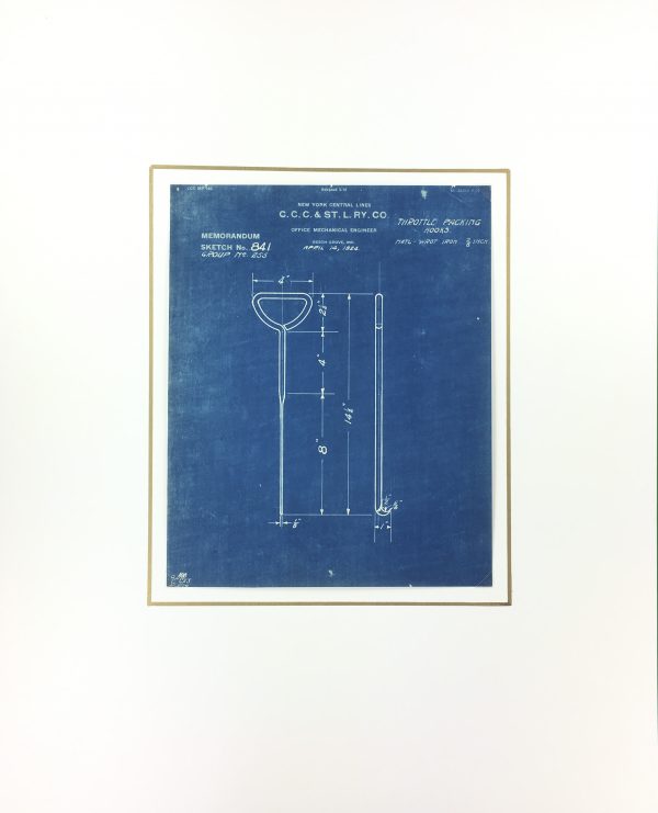 Technical Drawing Original Art - Blueprint, New York Central Rail, 1924