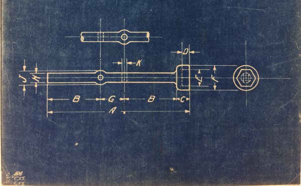 Technical Drawing Original Art - Blueprint, New York Central Rail, 1924