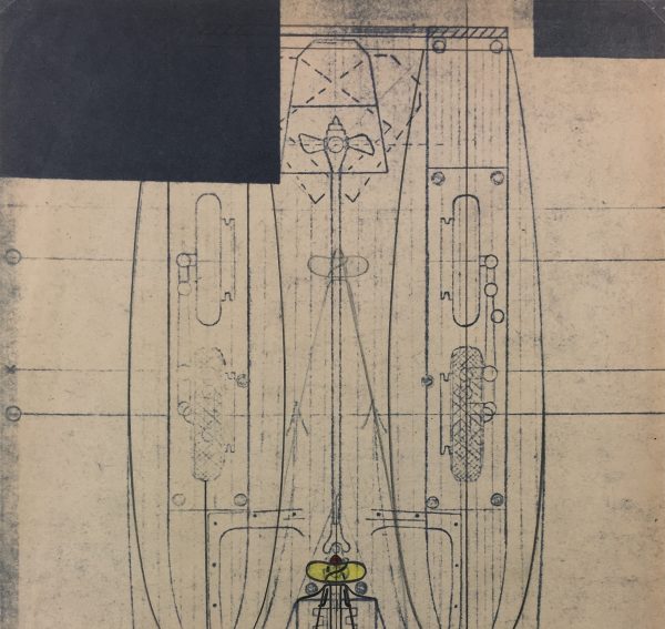 Technical Drawing Original Art - Hydroplane, Desing, 1965