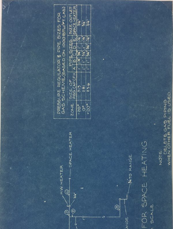 Technical Drawing Original Art - Living Quarters, USACE, 1950
