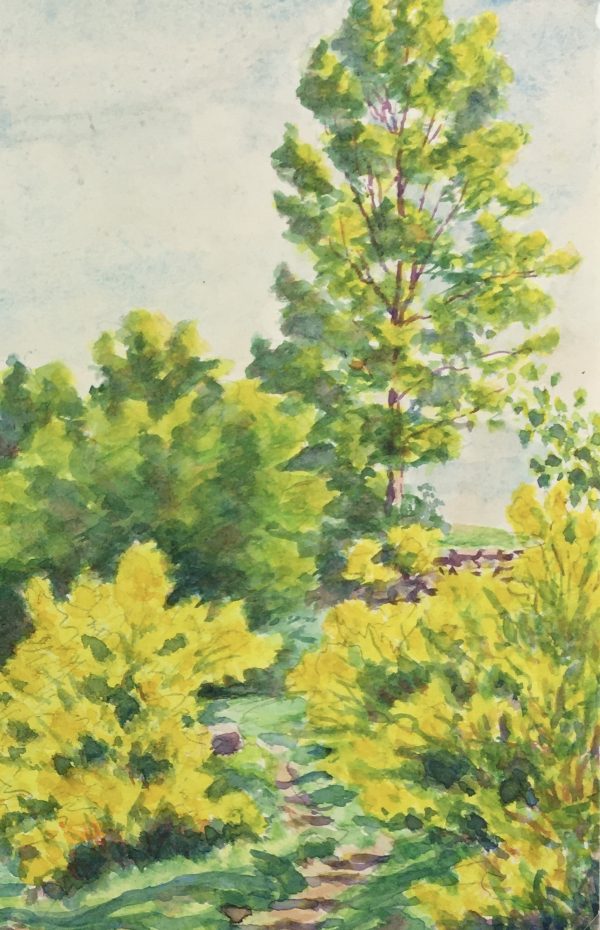 Trees Original Art - Landscape, Guerney, 1970