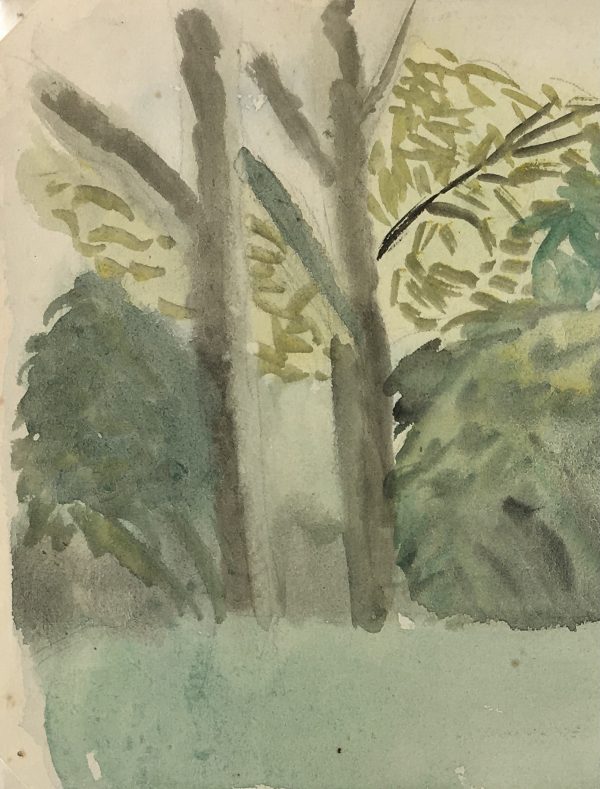 Trees Original Art - Tree Abstract, Watercolor, c.1950 - Original Art ...