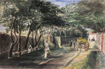 Towns Original Art - Town Road, French, c. 1920
