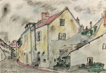 Towns Original Art - Town View, Gilloy, 1985