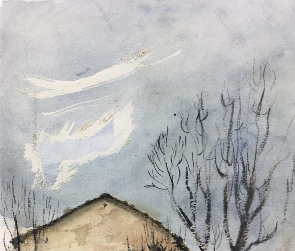 Winter Original Art - Winter Contrast, French, c. 1960