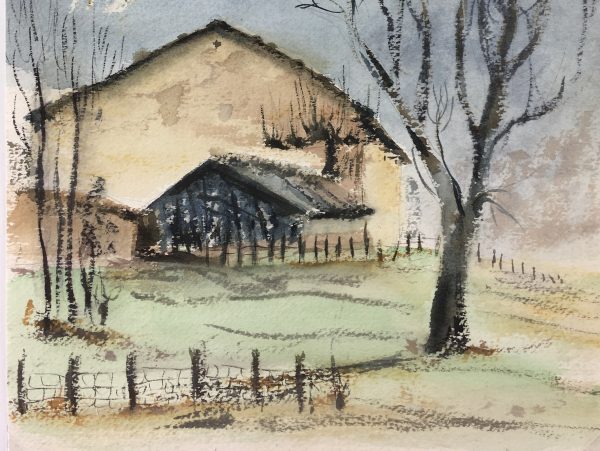 Winter Original Art - Winter Contrast, French, c. 1960