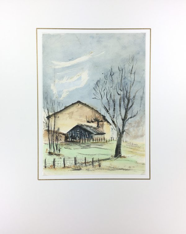 Winter Original Art - Winter Contrast, French, c. 1960