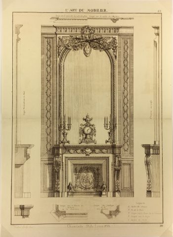 Architecture Print - Furniture Styles, French: J. Verchere, 1873