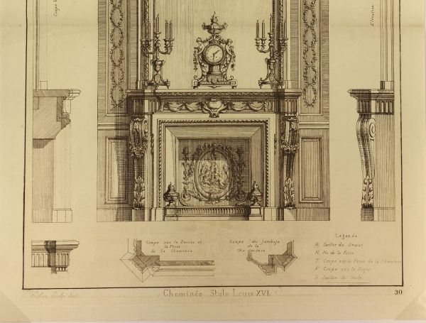 Architecture Print - Furniture Styles, French: J. Verchere, 1873