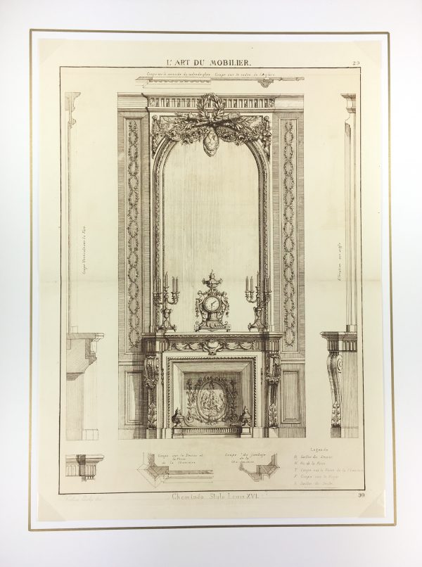 Architecture Print - Furniture Styles, French: J. Verchere, 1873