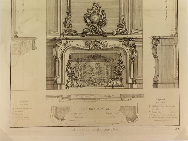 Architecture Print - Furniture Styles, French: J. Verchere, 1873