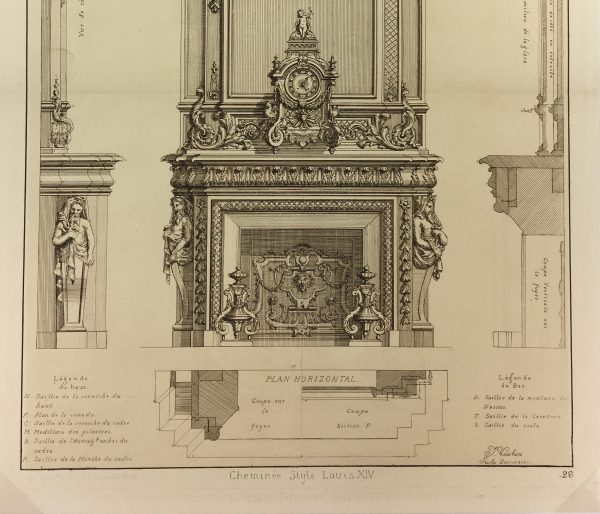 Architecture Print - Furniture Styles, French: J. Verchere, 1873