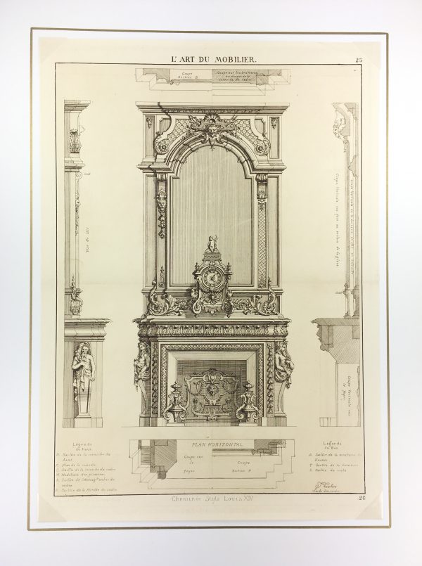 Architecture Print - Furniture Styles, French: J. Verchere, 1873