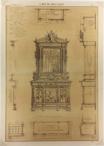 Architecture Print - Furniture Styles, French: J. Verchere, 1873