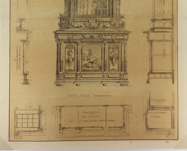 Architecture Print - Furniture Styles, French: J. Verchere, 1873