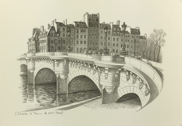 Paris Print - Paris Pont Neuf, F.Dhoska, C.1970