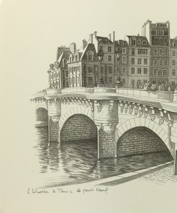 Paris Print - Paris Pont Neuf, F.Dhoska, C.1970