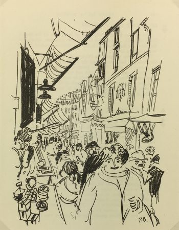 Paris Print - Rue Mouffetard, P. Berger, 1951