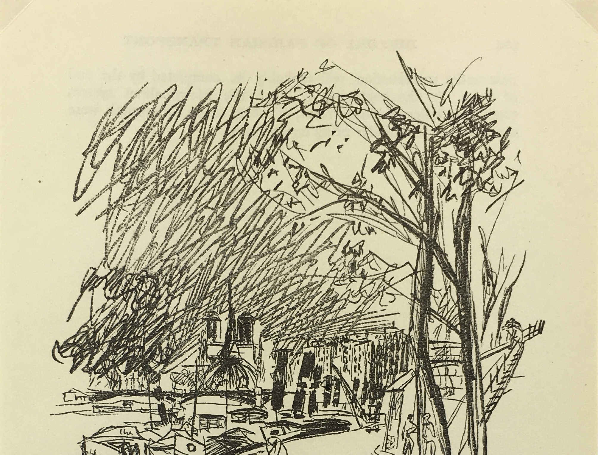 Paris Print - Notre Dame, P. Berger, 1951