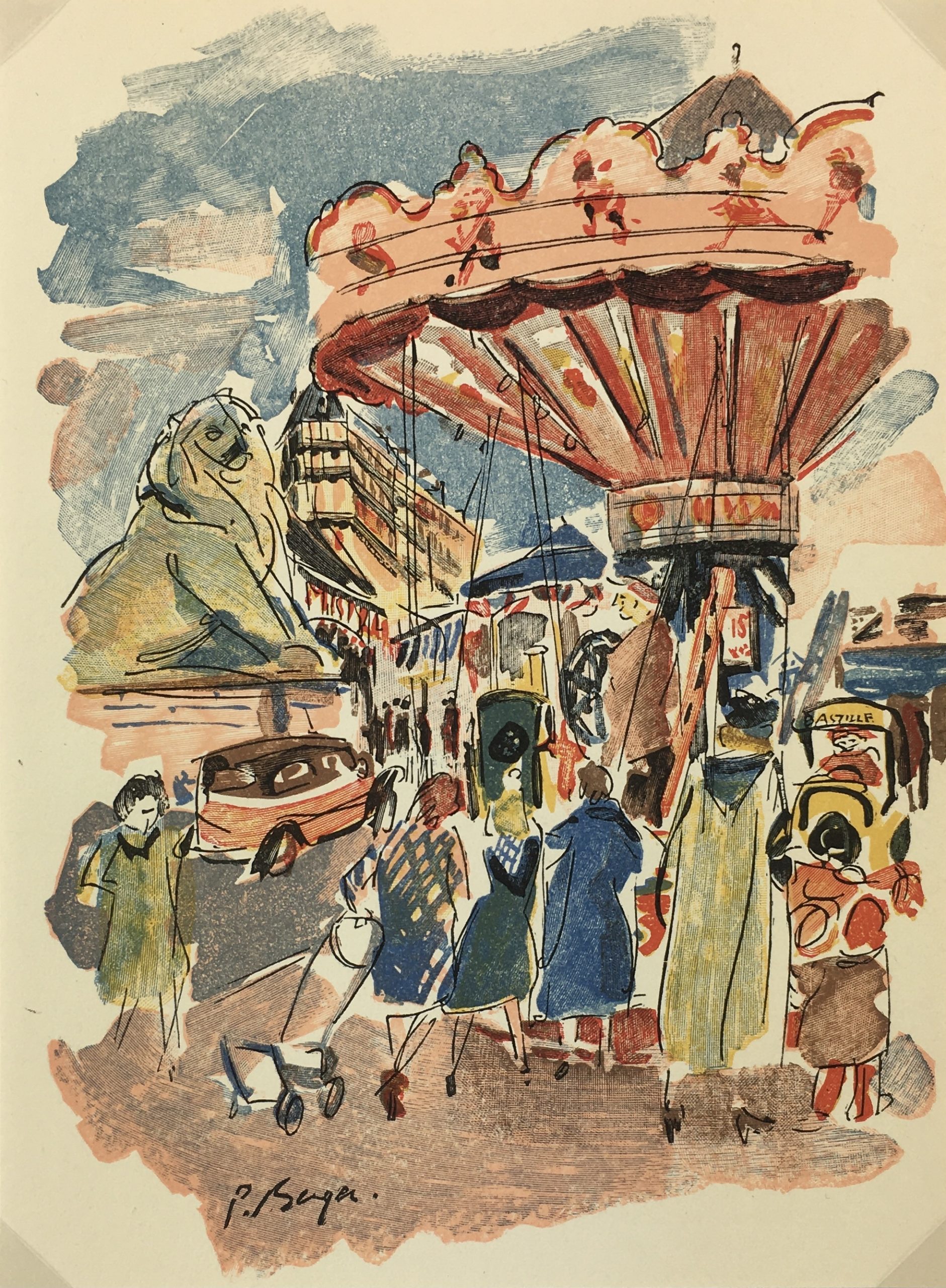 Paris Print - Denfert-Rochereau, P. Berger, 1951