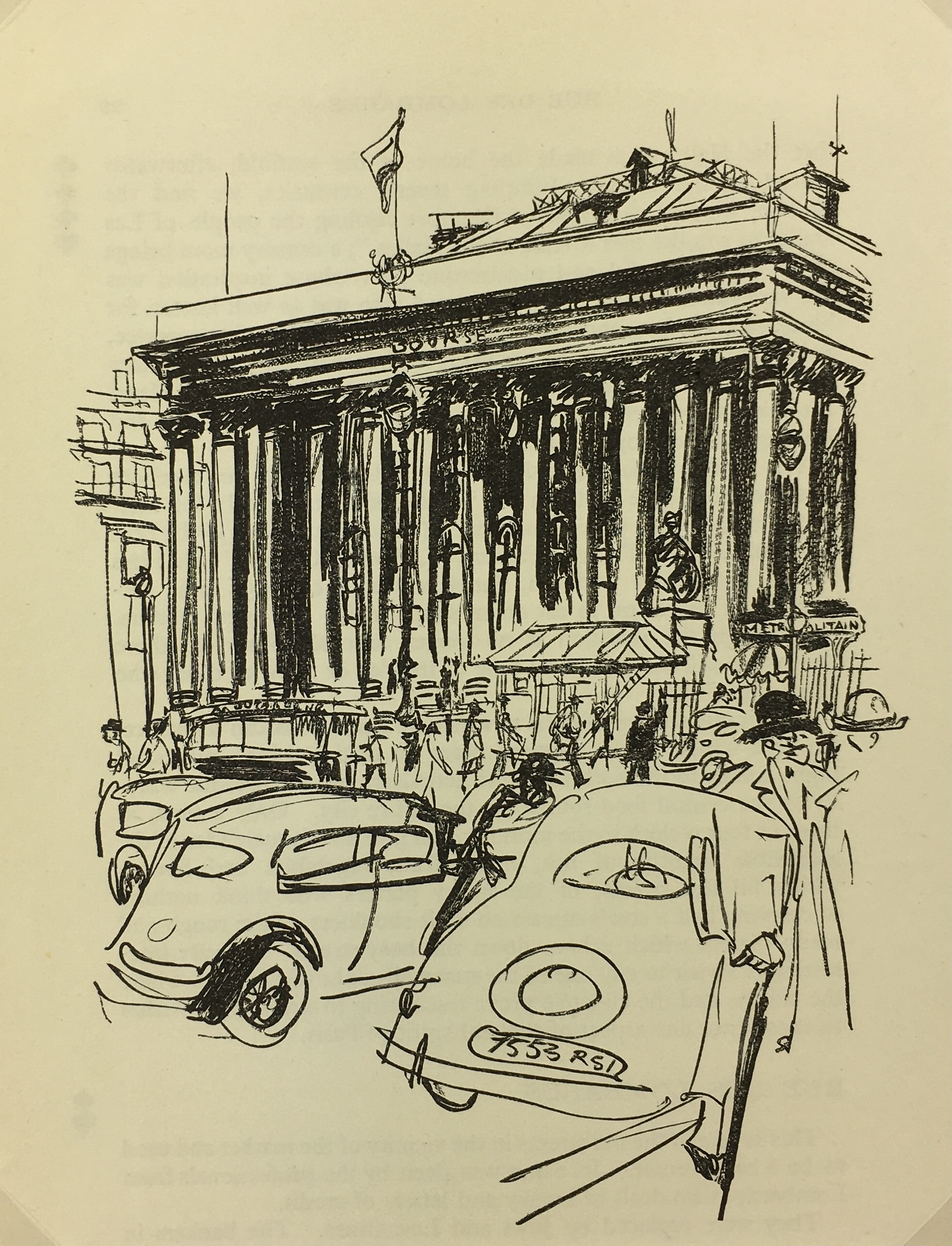 Paris Print - La Bourse, P. Berger, 1951
