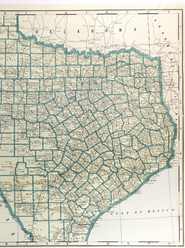 Texas Map - Texas Map, Geographical Publishing Co., 1934