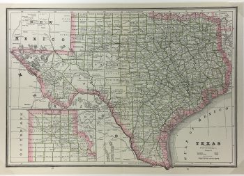 Texas Map - Texas, People (Greer County), c.1890