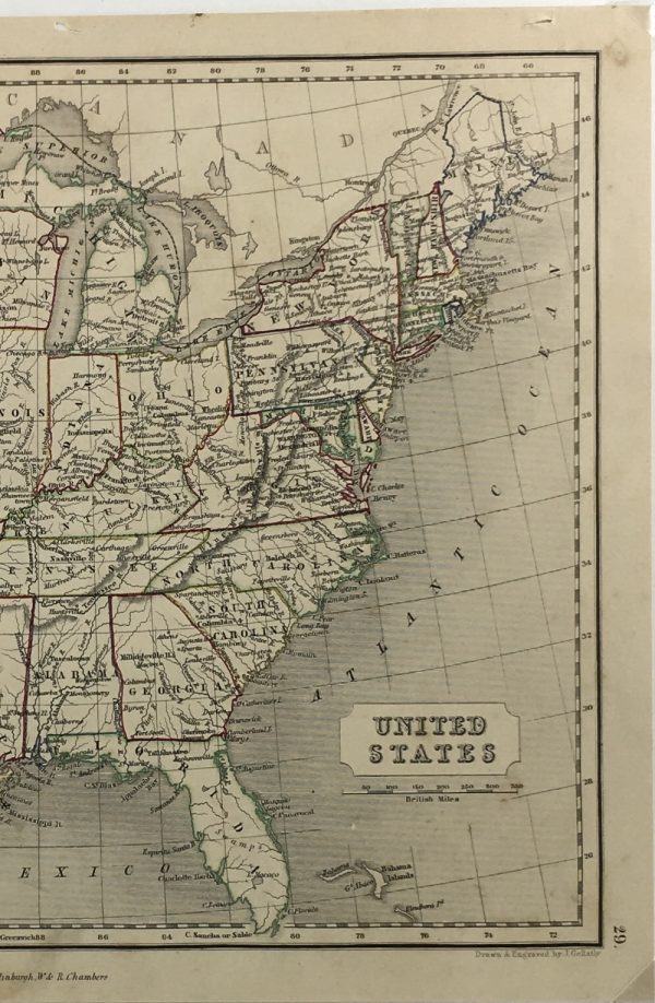 Texas Republic Map - Engraving - Texas Republic, J. Gellatly, c.1845