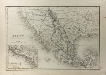 Texas Republic Map - Engraving - Antique Map of Texas Republic, S. Hall, 1847