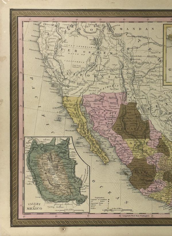 Texas Republic Map - Engraving - Texas Republic, Augustus Mitchell, 1849