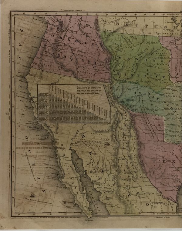 Texas Republic Map - Engraving - Texas Republic, Olney's, 1844