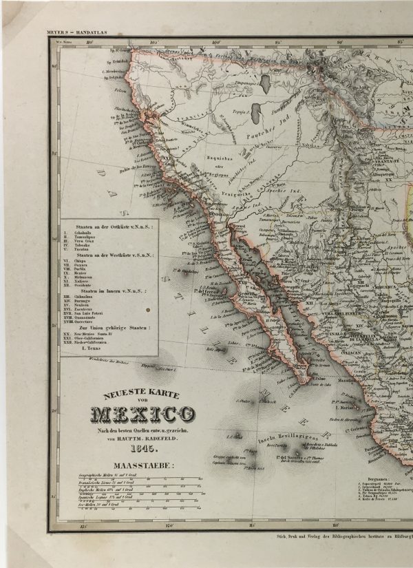 Texas Republic Map - Texas Republic, Redefeld/Meyer, 1845