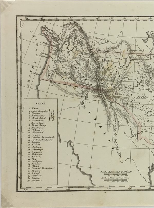 Texas Republic Map - Texas Republic, Italian, c.1845