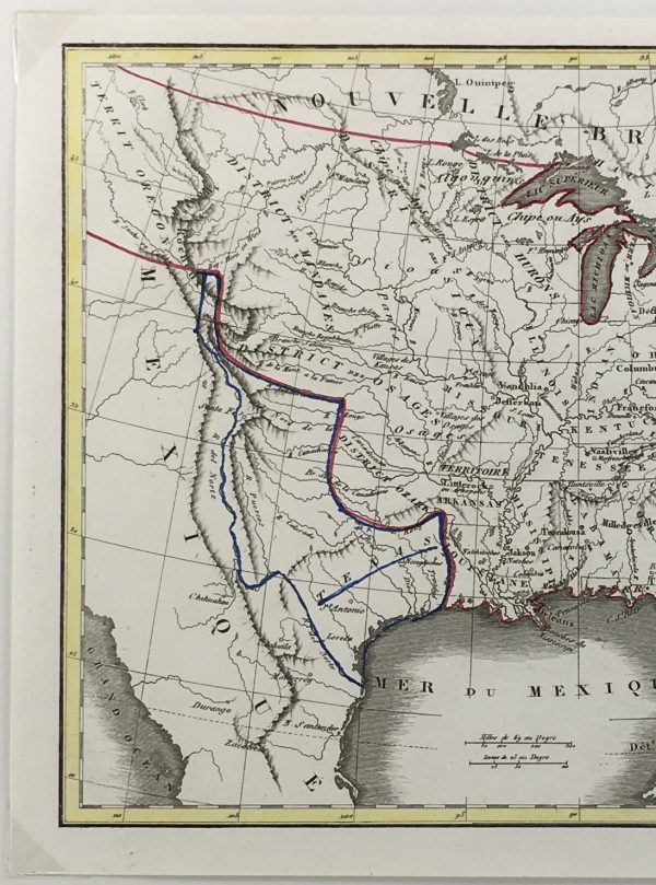 Texas Republic Map - Texas Republic, Vuillemin, 1845